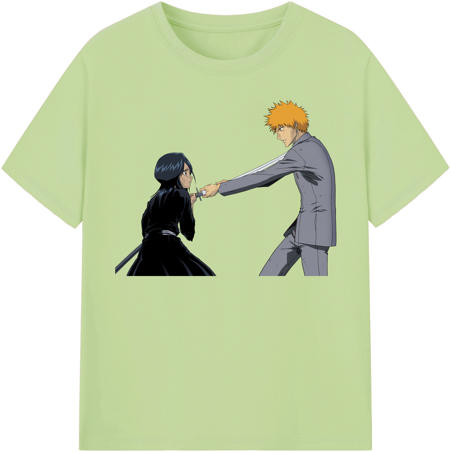 （画像用） ブリーチ 朽木ルキア BLEACH Kuchiki Rukia 綿100％半袖Tシャツ（フロントプリント）